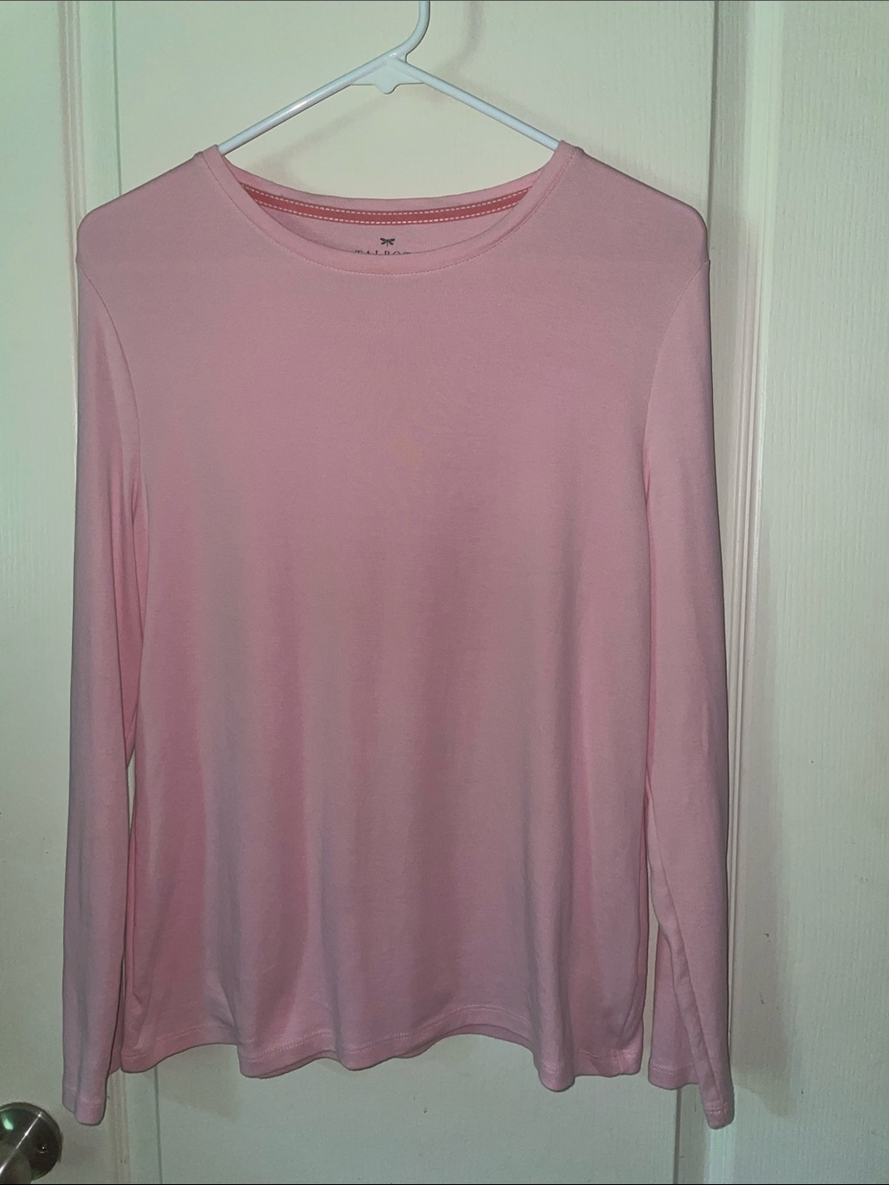 Talbots Soft Pink Long Sleeve Crewneck Top